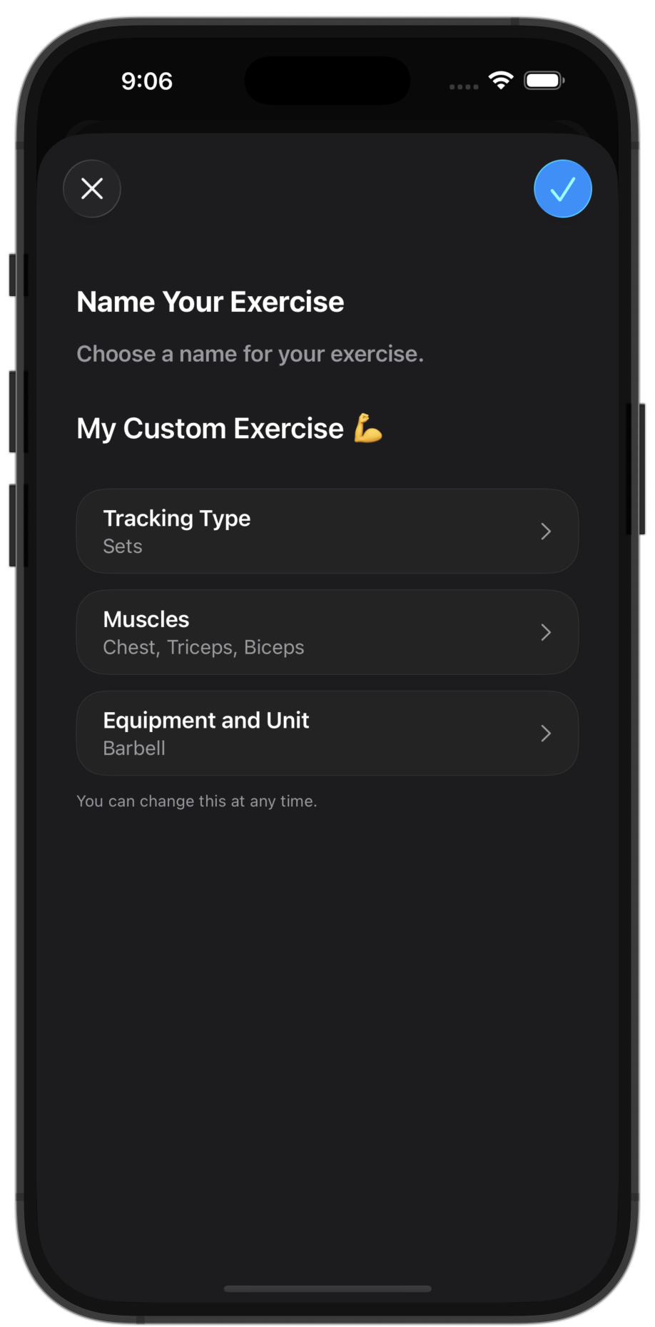 Custom Exercises
